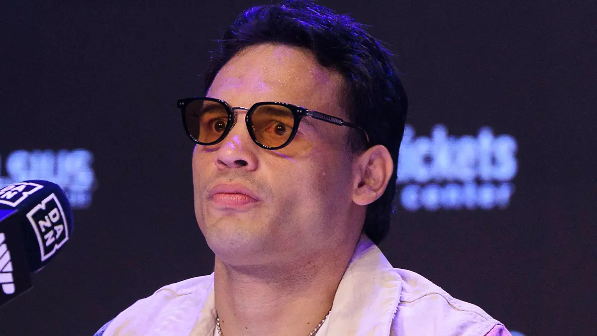 Julio Chavez Jr. auf einer Pressekonferenz am 14. Mai 2025 im Avalon Hollywood Theater in Hollywood, Kalifornien. 