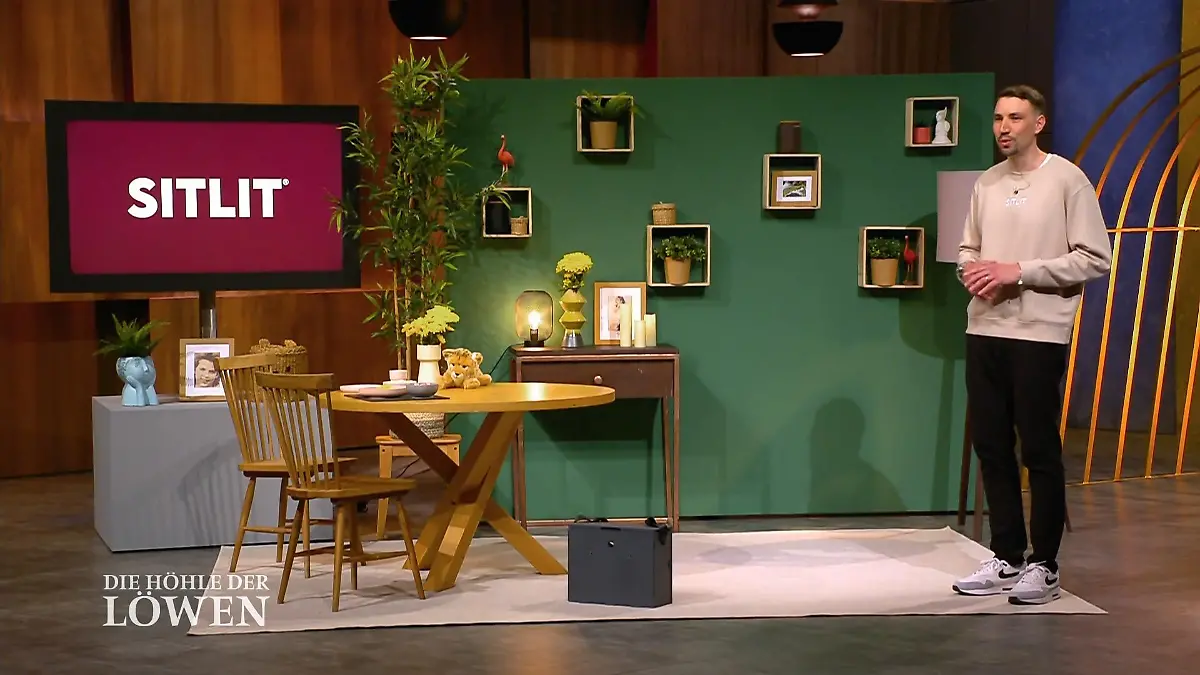 Kevin präsentiert Sitlit in der Höhle der Löwen Pitch um Kinderfreundlichkeit