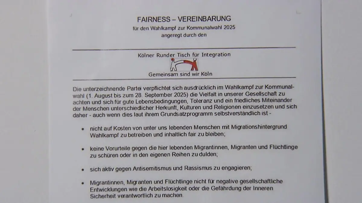 Vereinbarung soll Wahlkampf ohne Diskriminierung sichern AfD bleibt ausgeschlossen