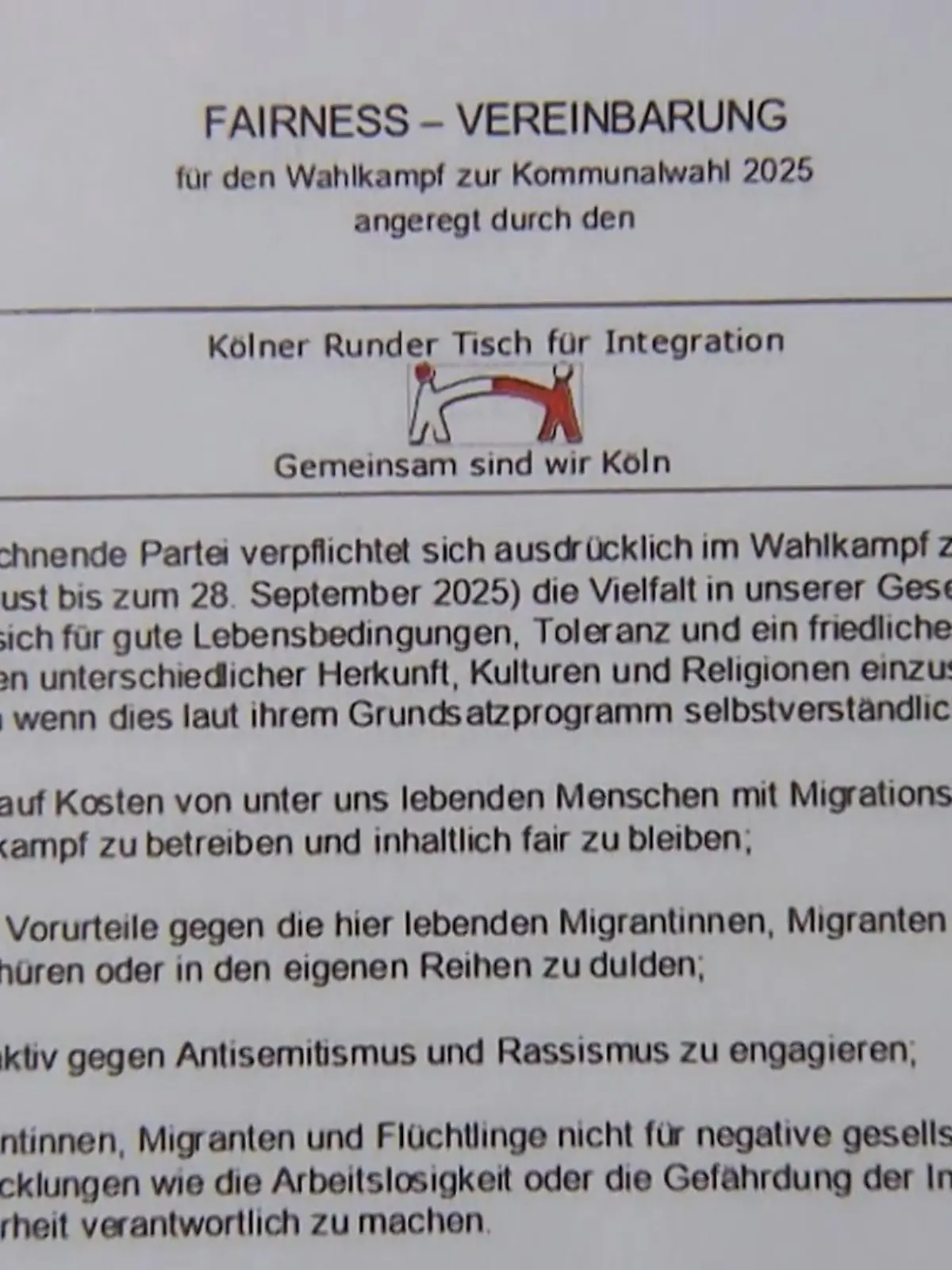 Bild zu: "Vereinbarung soll Wahlkampf ohne Diskriminierung sichern"
