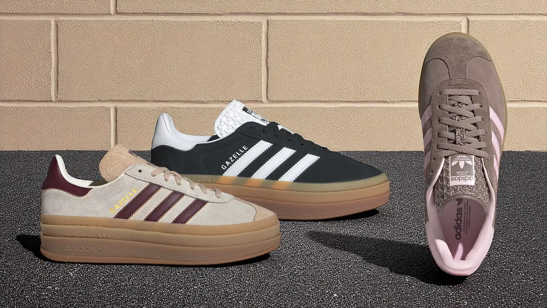 Adidas Gazelle Bold in mehreren Farbvarianten.