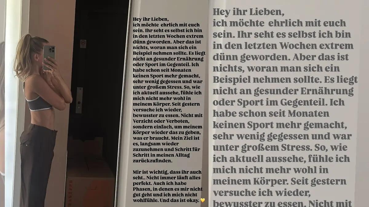 Laura Maria Rypa will künftig wieder mehr auf ihren Körper achten.