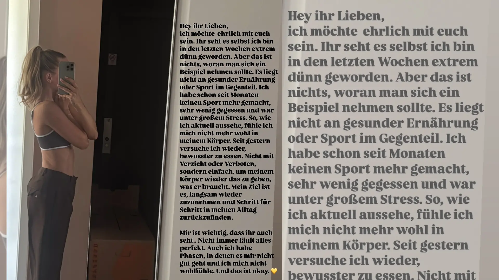 Laura Maria Rypa will künftig wieder mehr auf ihren Körper achten.
