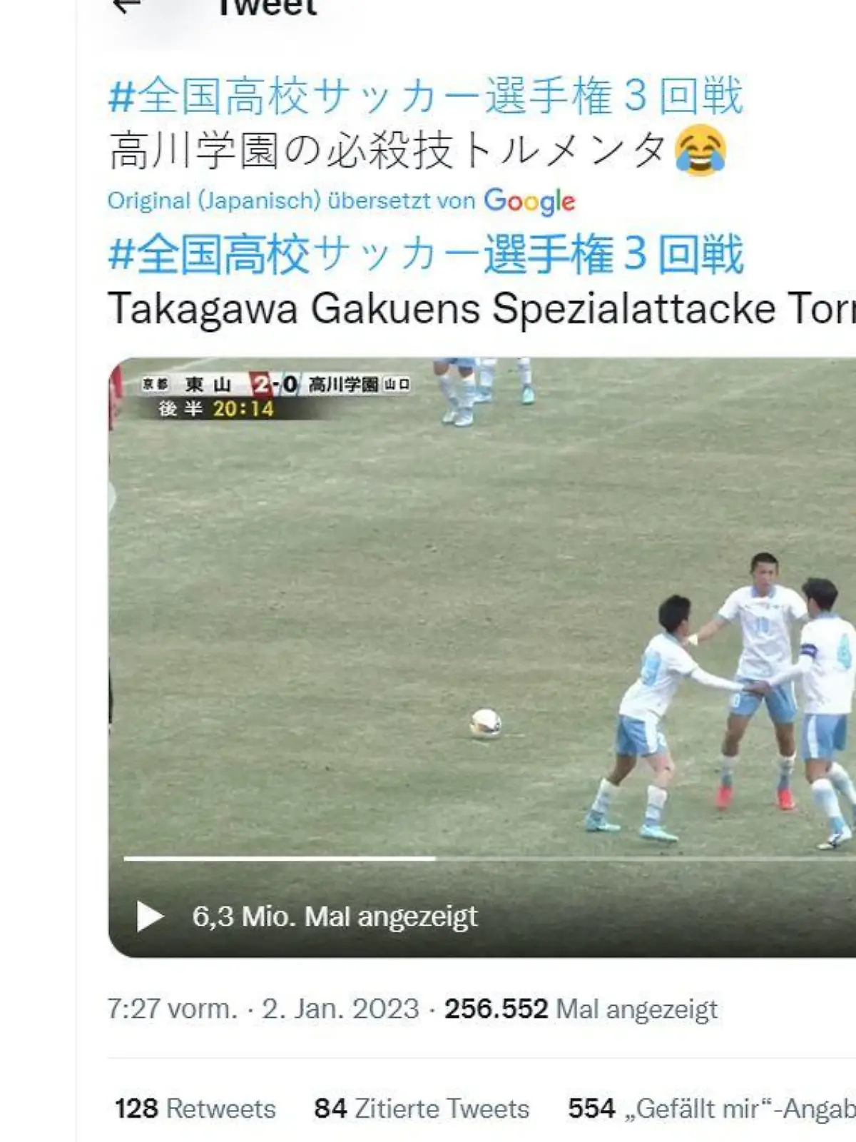 Japanischer Fußball wird zum Internethit