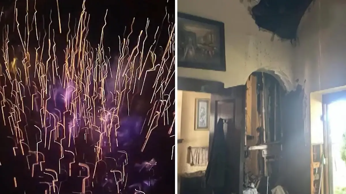 Retter in Lebensgefahr! Feuerwehrmann kracht in Flammeninferno durch die Decke Plötzlich gibt der Boden nach