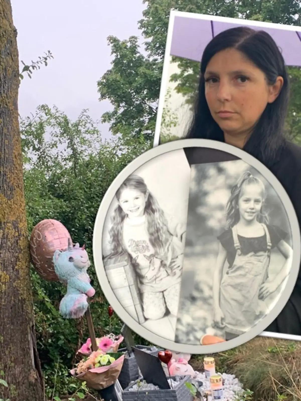 Mutter Bianca Köster an der Unfallstelle