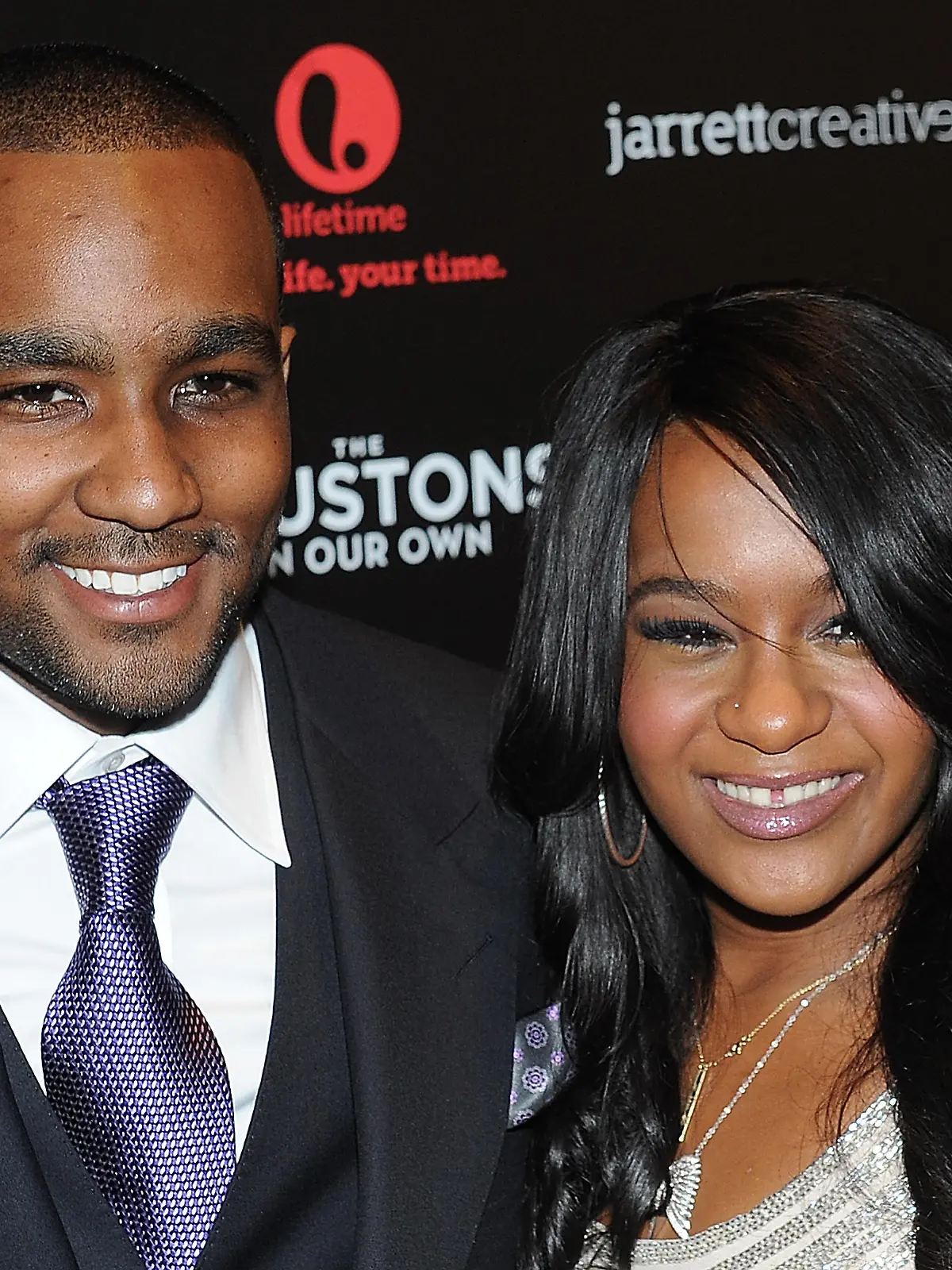 Bobbi Kristina Brown was found unresponsive and face down in a bathtub full of water on Saturday morning / She was discovered by her husband Nick Gordon who began CPR before police took over as they awaited an ambulance. While she is currently stable, she is in a medically induced coma as she is suffering from swelling in her brain. Her father, Bobby Brown, and Tyler Perry, are currently by her side. This comes days before the third anniversary of her mother's accidental drowning in a bath tub on February 11, 2012. File photo : Nick Gordon and Bobbi Kristina Brown attending "The Houstons On Our Own" premiere party at the Tribeca Grand Hotel in New York City, NY, USA on October 22, 2012. Photo by Brad Barket/ABACAPRESS.COM