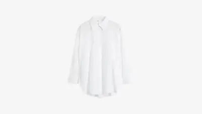 Oversize-Hemdbluse aus reiner Baumwolle