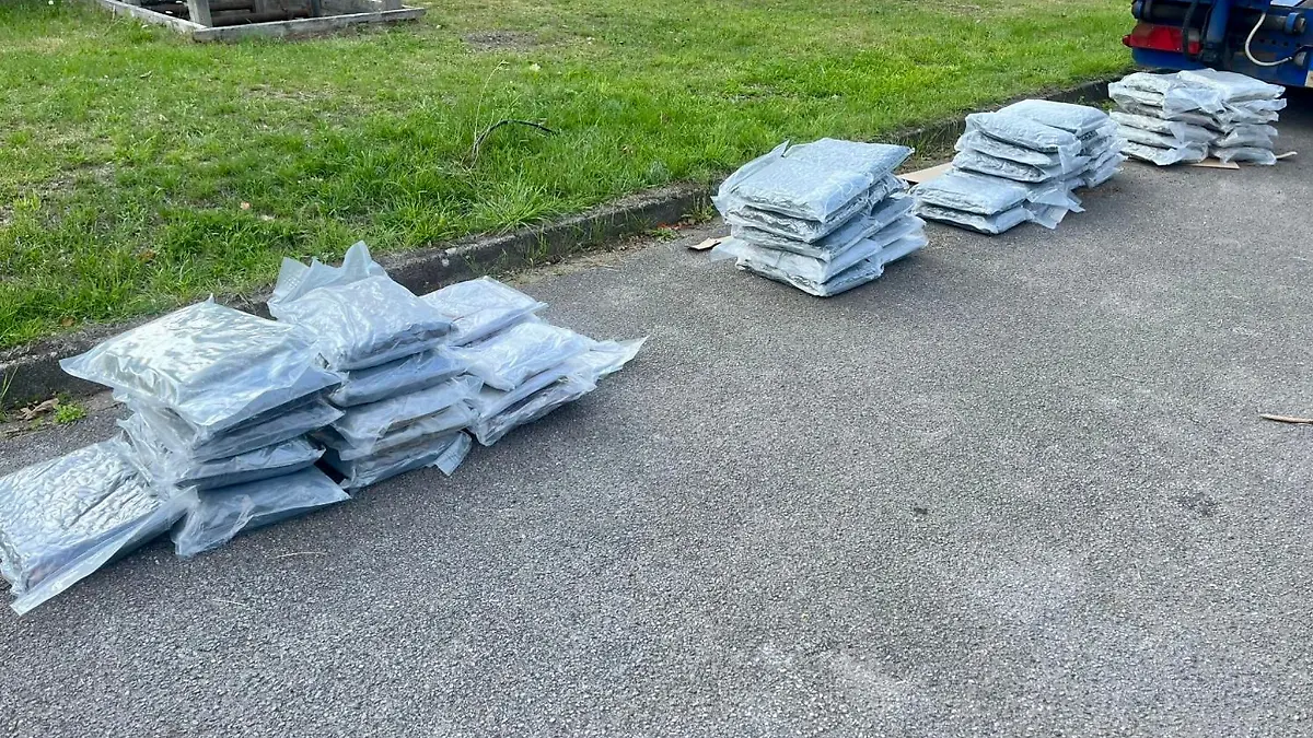 Drogen für eine halbe Million Euro hat die Zollfahndung in einem Lastwagen entdeckt - unter Olivenöl-Paletten.