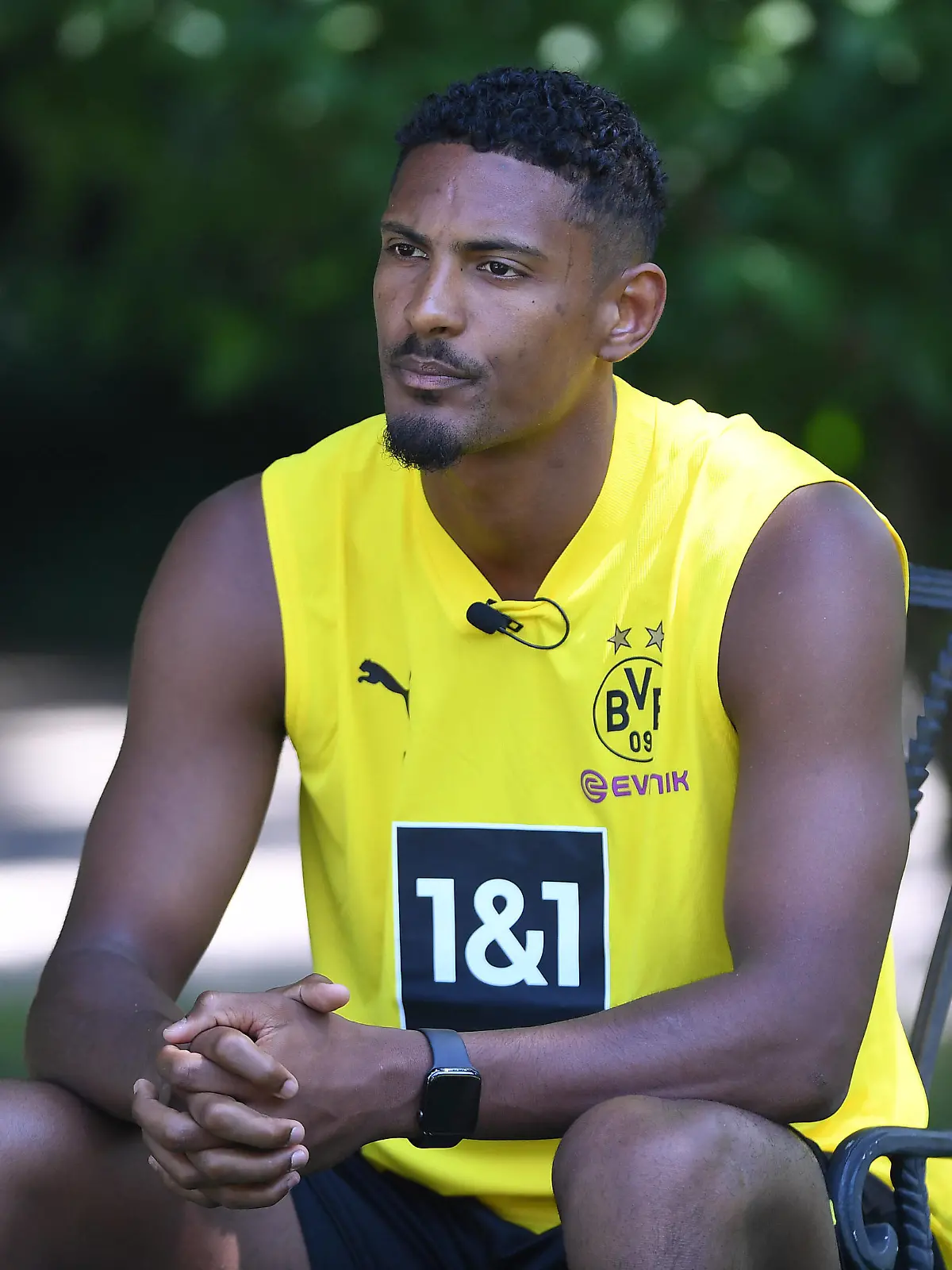  Fußball Mediengespräch mit Sebastian Haller im Trainingslager Borussia Dortmund am 17.07.2022 im Hotel Grand Resort Bad Ragaz in Bad Ragaz Sebastian Haller  Dortmund  DFL regulations prohibit any use of photographs as image sequences and/or quasi-video. *** Soccer media talk with Sebastian Haller at Borussia Dortmund training camp on 17 07 2022 at Hotel Grand Resort Bad Ragaz in Bad Ragaz Sebastian Haller Dortmund DFL regulations prohibit any use of photographs as image sequences and or quasi video xHDx