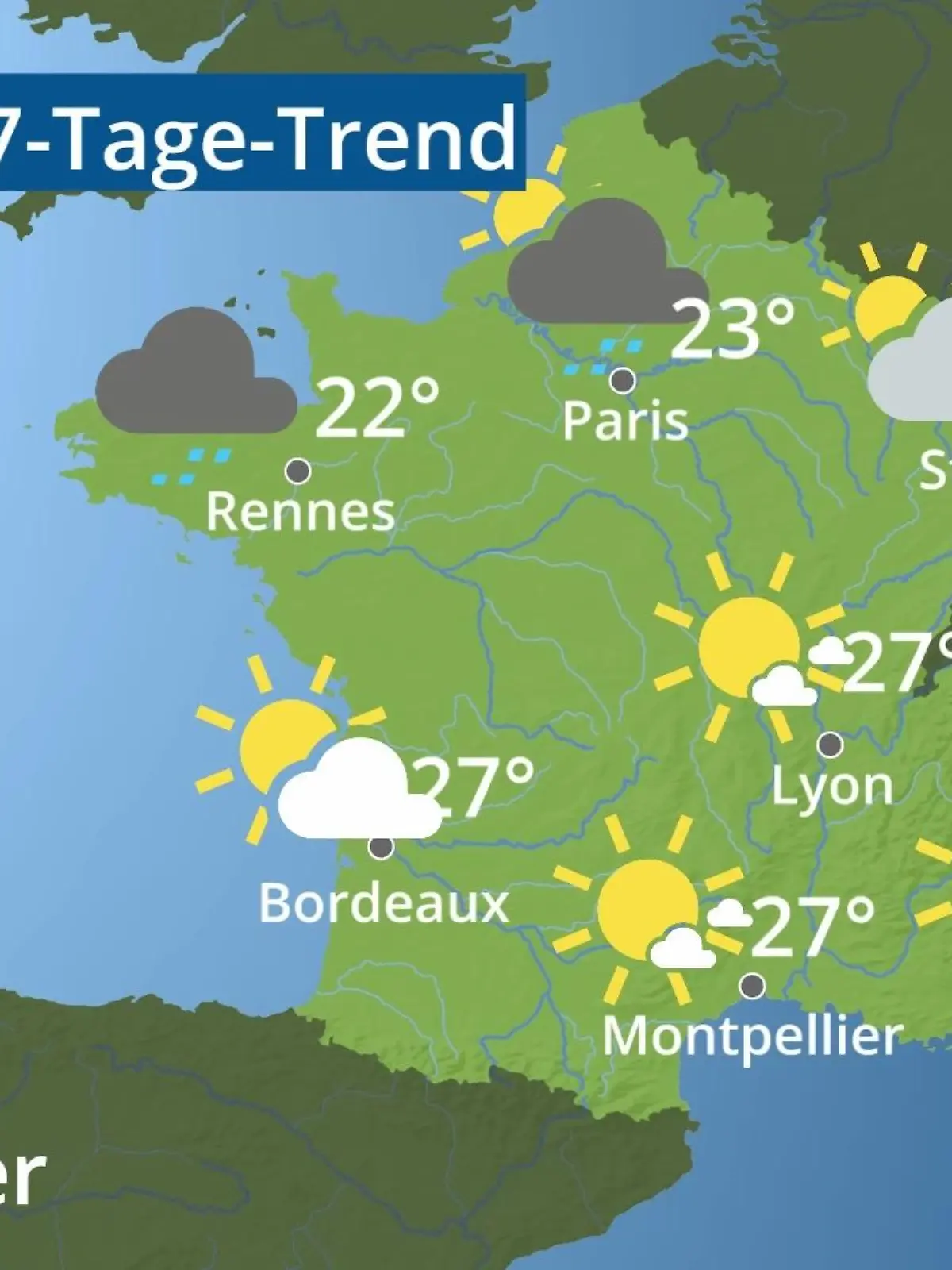 Bild zu: "Frankreich: Wie wird das Wetter?"
