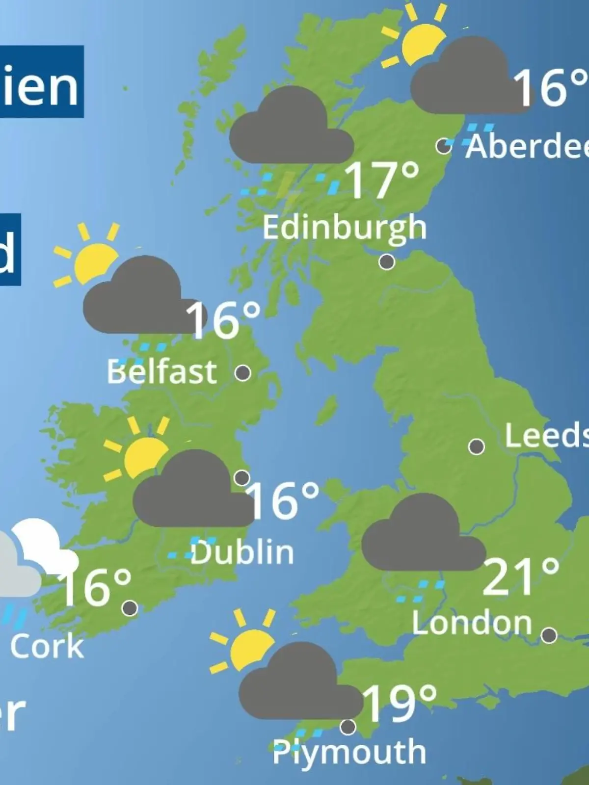 Bild zu: "England, Schottland, Wales: Wie wird das Wetter?"