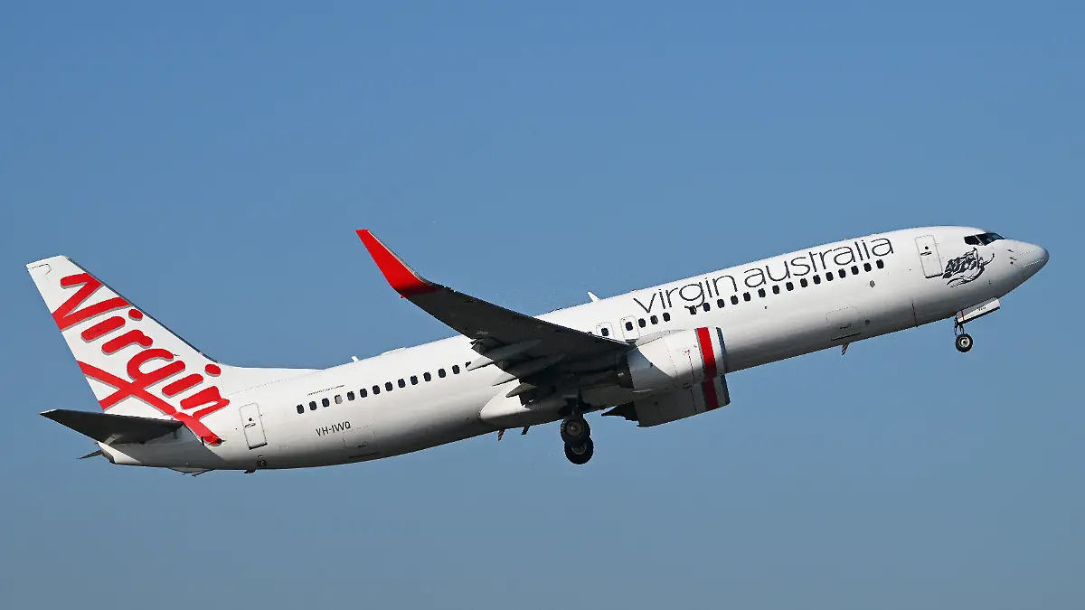 Ein Flugzeug der Airline Virgin Australia