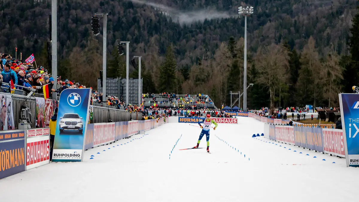 Bogdan Tsymbal UKR, 24 beim Zieleinlauf. 20 Kilometer Einzel Herren, Biathlon, BMW IBU Weltcup Ruhpolding, Saison 2022/2023, 11.01.2023. 20 Kilometer Einzel Herren, Biathlon, BMW IBU Weltcup Ruhpolding, Saison 2022/2023, 11.01.2023. Ruhpolding *** Bogdan Tsymbal UKR, 24 at finish 20 kilometers individual men, biathlon, BMW IBU World Cup Ruhpolding, season 2022 2023, 11 01 2023 20 kilometers individual men, biathlon, BMW IBU World Cup Ruhpolding, season 2022 2023, 11 01 2023 Ruhpolding Copyright: xEibner-Pressefoto/HeikexFeinerx EP_EER