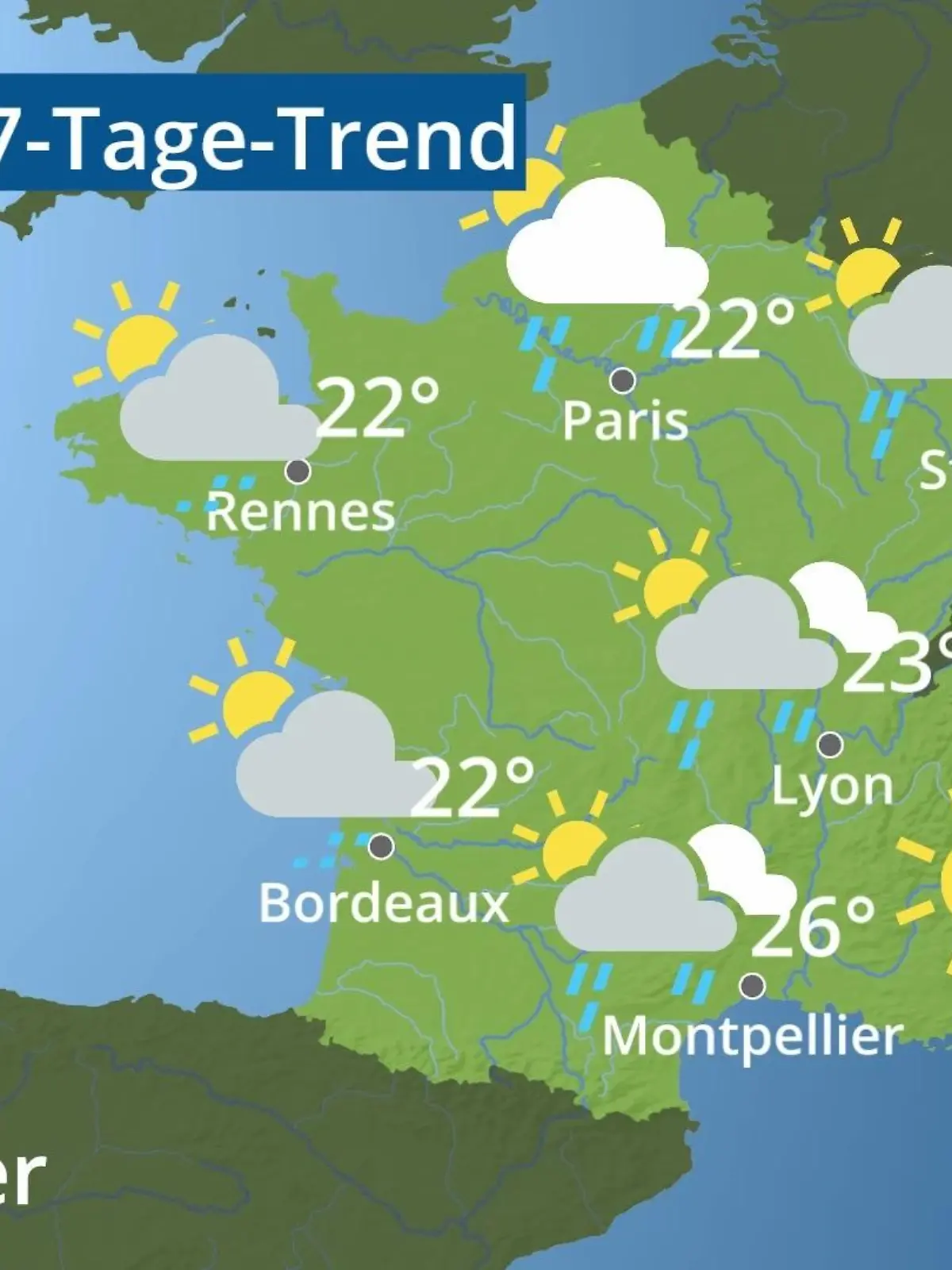Bild zu: "Frankreich: Wie wird das Wetter?"