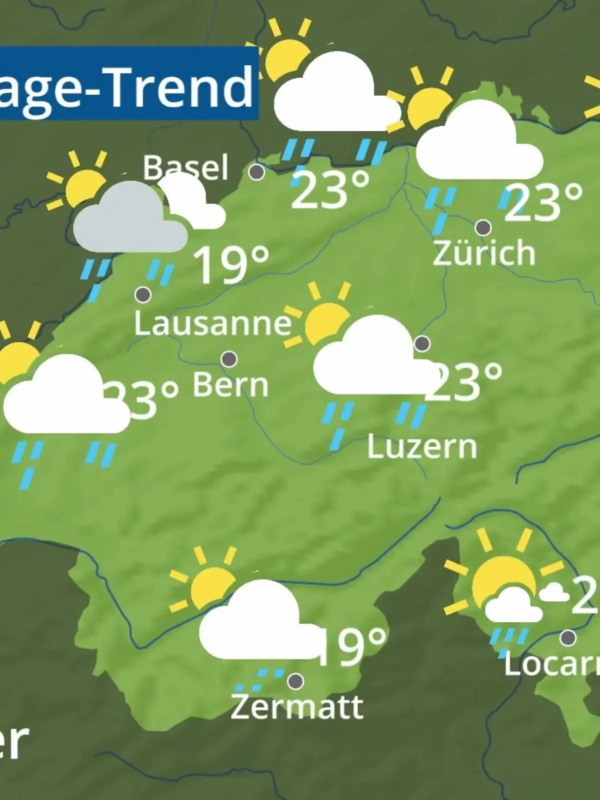 Bild zu: "Schweiz: Wie wird das Wetter?"