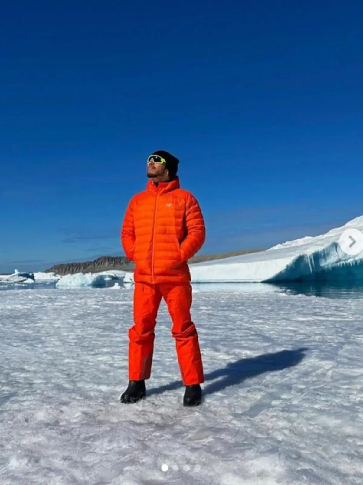 Lewis Hamilton feierte seinen Geburtstag in der Antarktis.