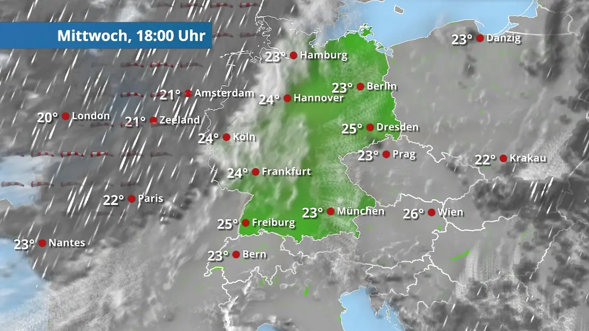 Im Westen Regen, sonst auch mal Sonne Der Regen- und Wolkenfilm für 48 Stunden