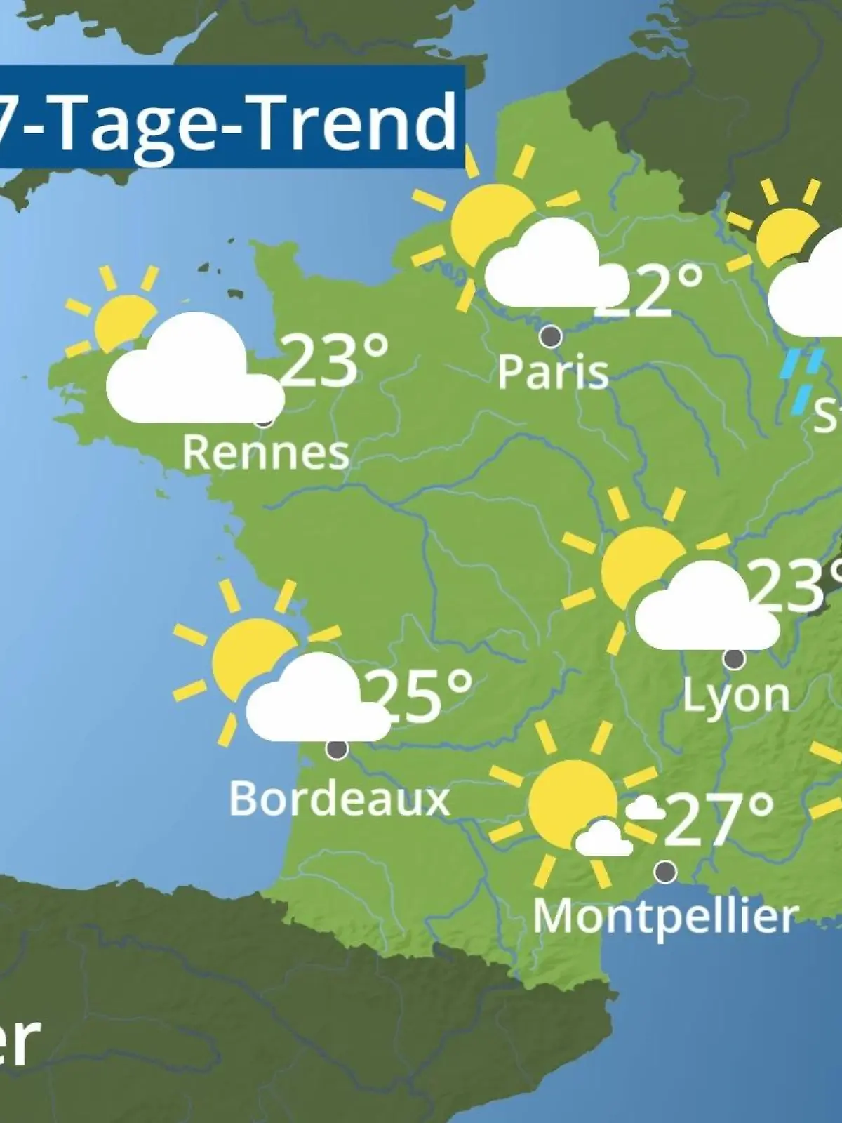 Bild zu: "Frankreich: Wie wird das Wetter?"
