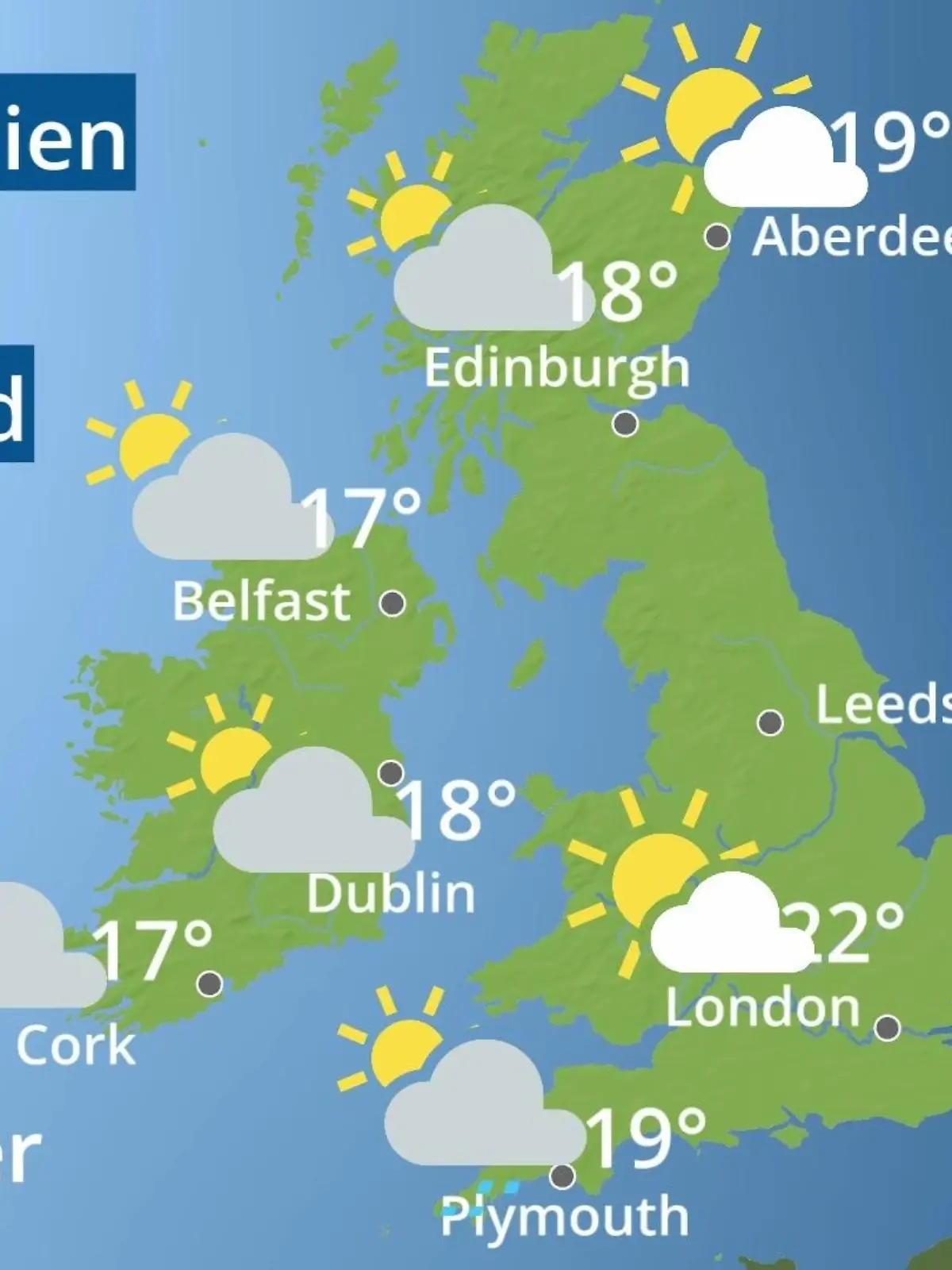 Bild zu: "England, Schottland, Wales: Wie wird das Wetter?"