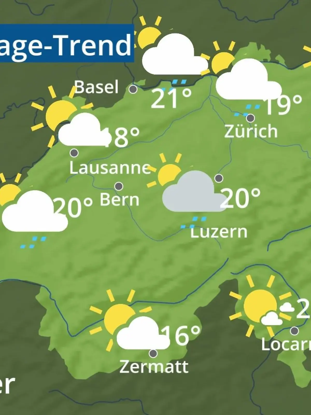Bild zu: "Schweiz: Wie wird das Wetter?"