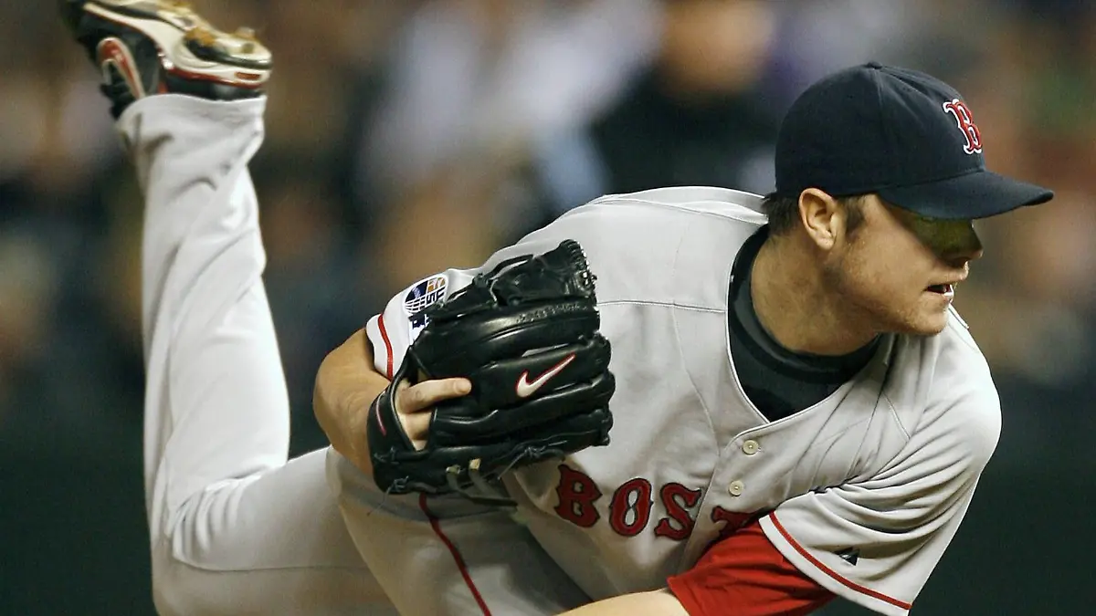 Bildnummer: 03225778  Datum: 28.10.2007  Copyright: imago/UPI Photo
Jon Lester (Boston Red Sox) - PUBLICATIONxINxGERxSUIxAUTxHUNxONLY (DEN2007102813); Playoffs, Playoff, Play Offs, Off, Vdig, hoch, Freisteller MLB World Series 2007, Major League, Finale, Endspiel, Finalserie, Spiel 4 Denver Dynamik,  Baseball Herren Mannschaft USA Einzelbild Aktion Personen