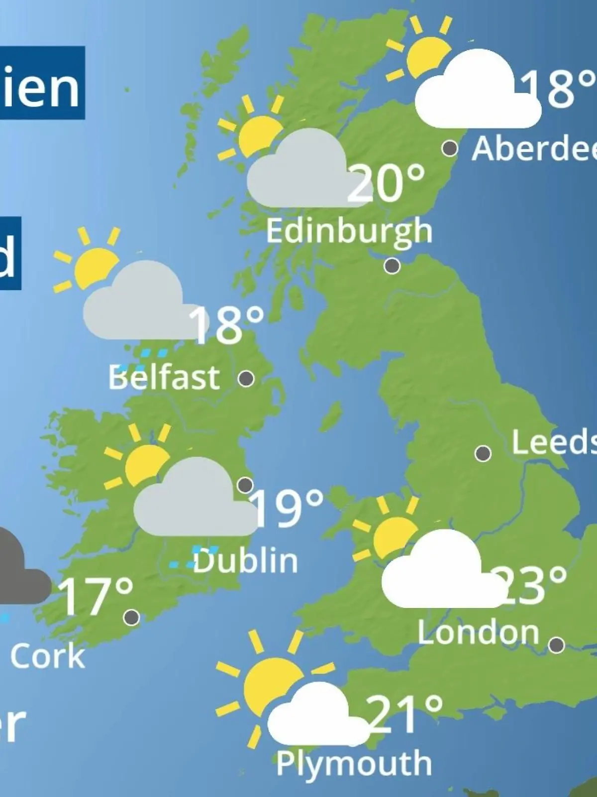 Bild zu: "England, Schottland, Wales: Wie wird das Wetter?"