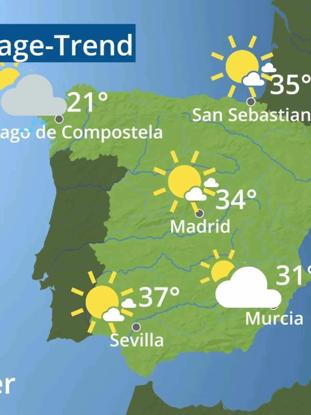 Bild zu: "Spanien: Wie wird das Wetter?"