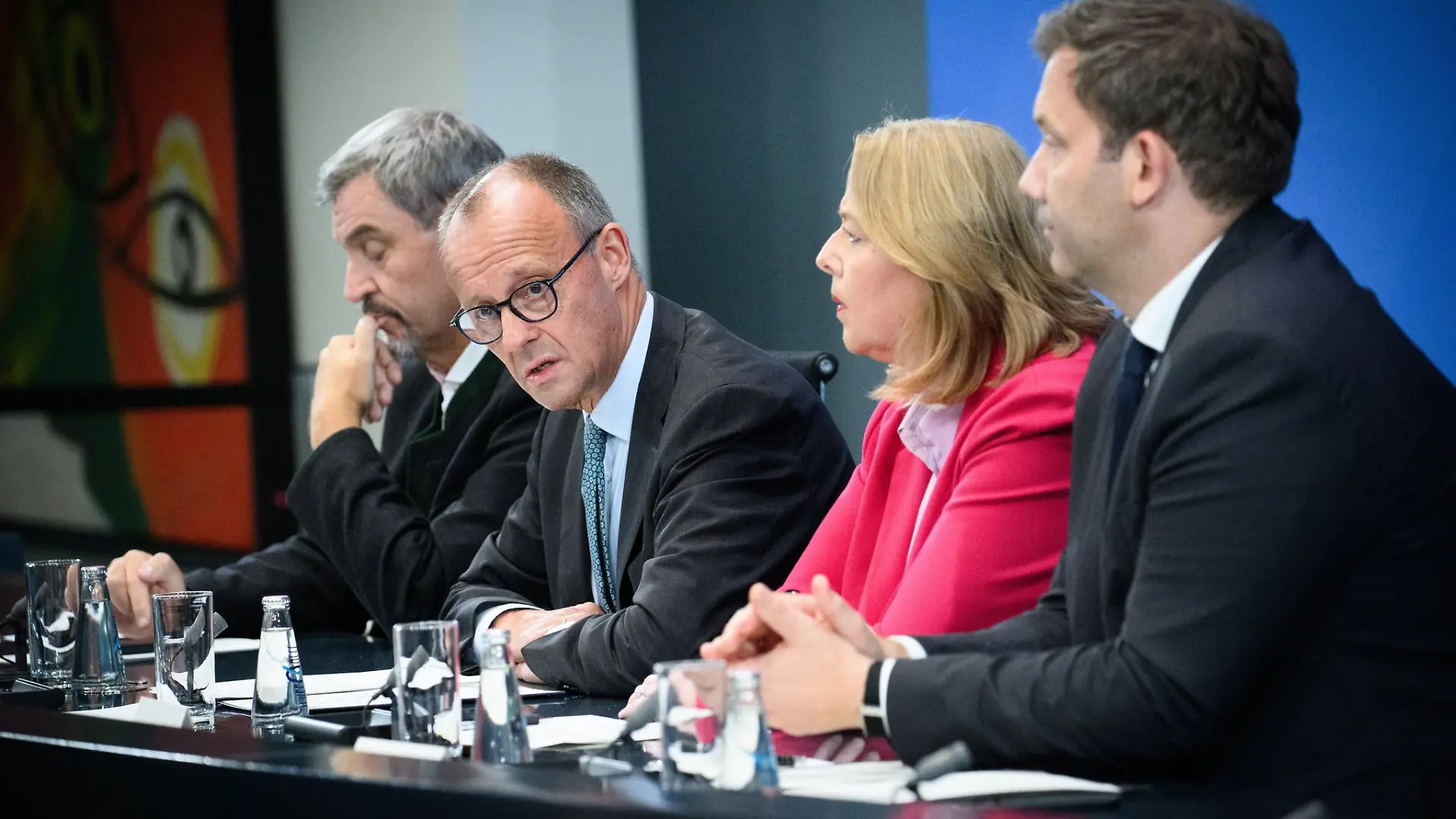 Markus Söder, Friedrich Merz, Bärbel Bas und Lars Klingbeil
