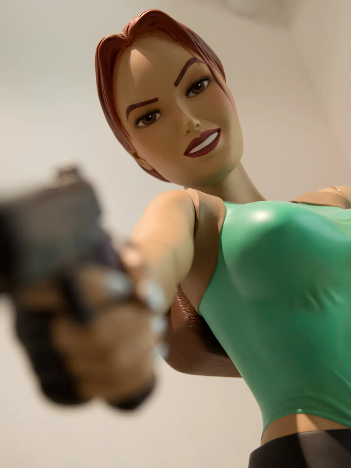 So sah Lara Croft noch 1996 aus - wobei sie im Videospiel deutlich kantiger war.