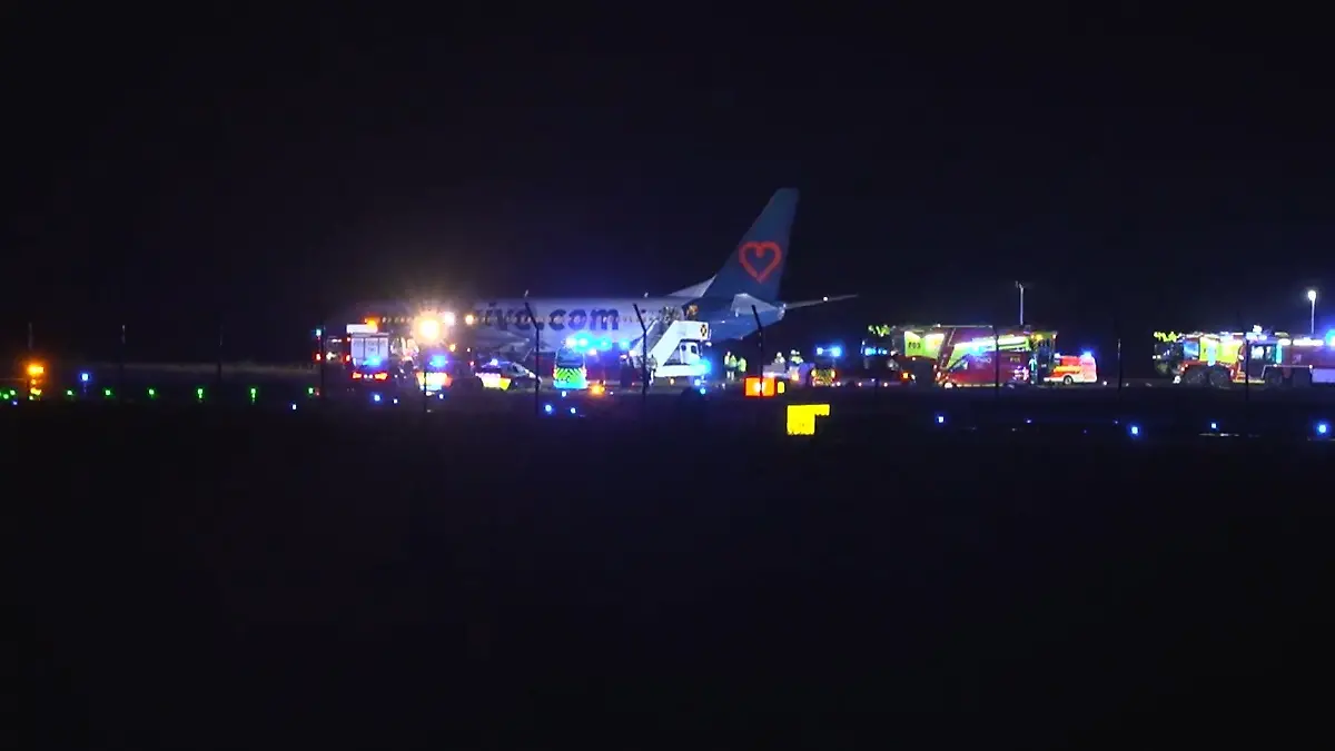 Flieger stoppt zu spät Flughafen Münster/Osnabrück