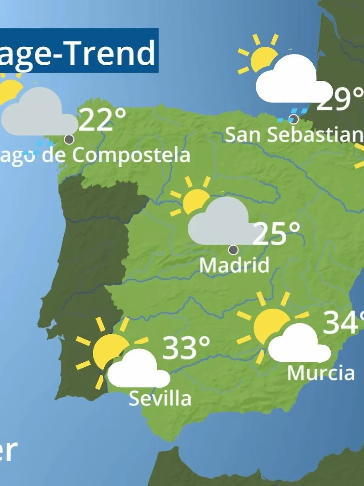 Bild zu: "Spanien: Wie wird das Wetter?"