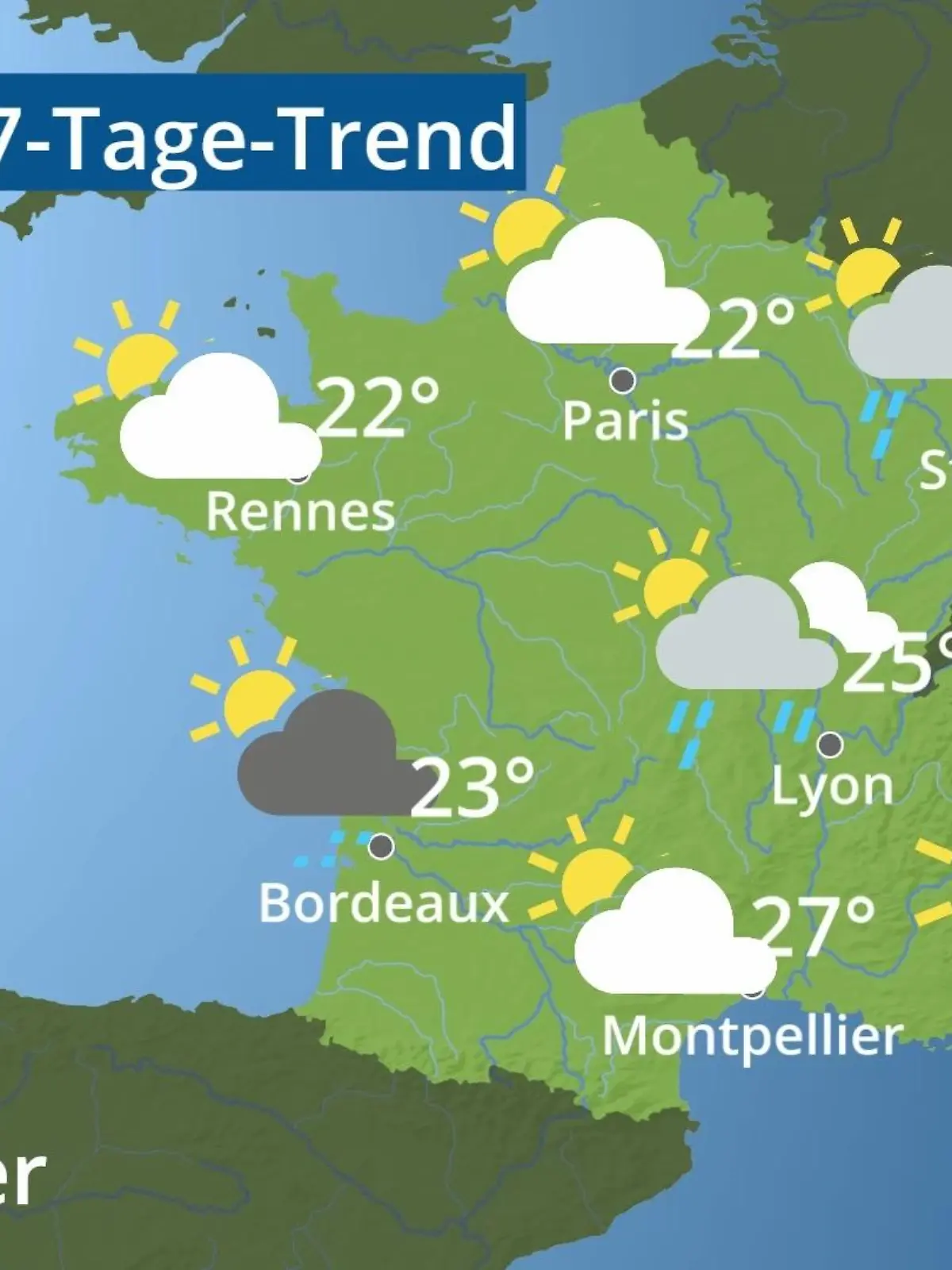 Bild zu: "Frankreich: Wie wird das Wetter?"