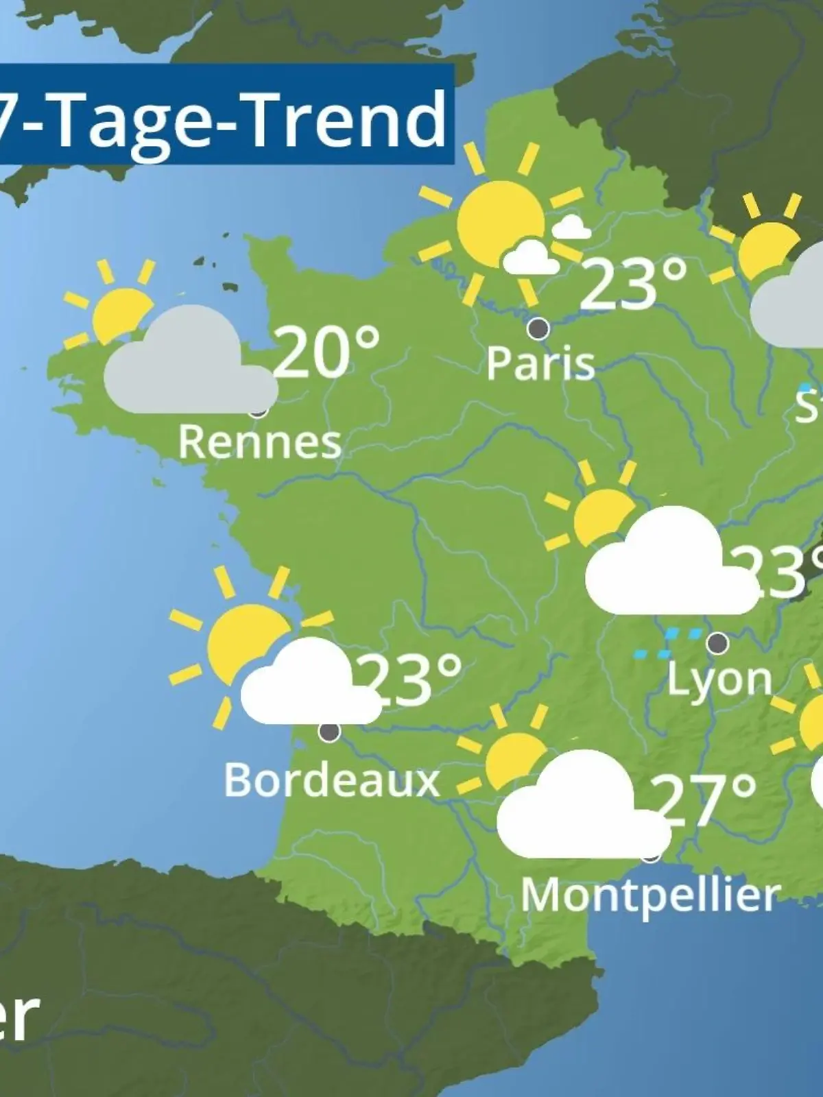 Bild zu: "Frankreich: Wie wird das Wetter?"