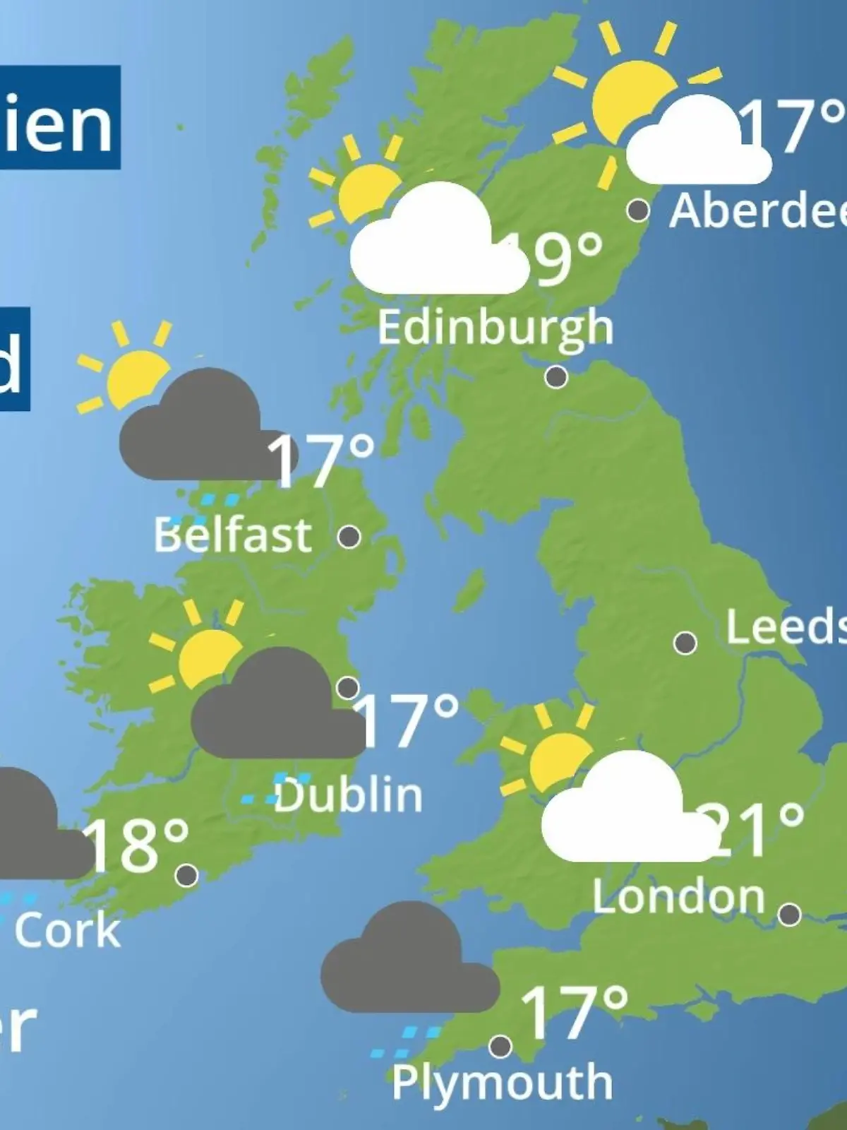 Bild zu: "England, Schottland, Wales: Wie wird das Wetter?"