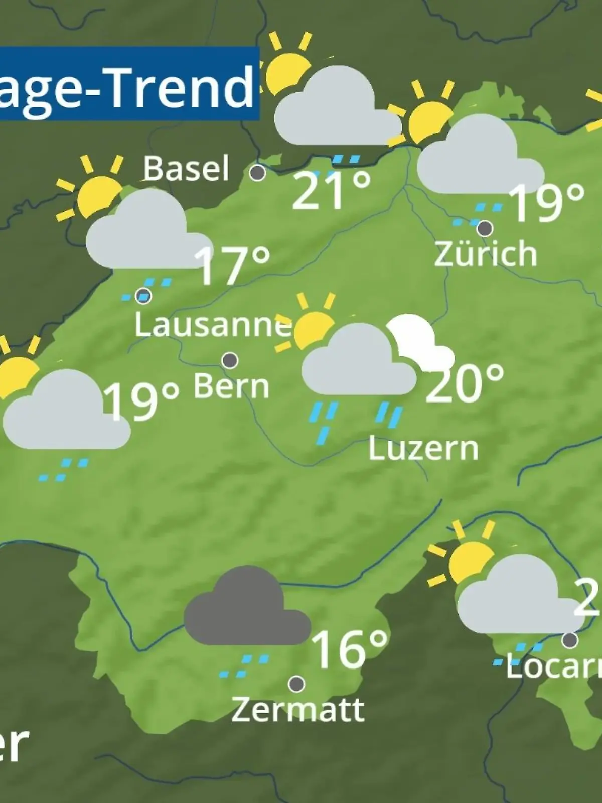 Bild zu: "Schweiz: Wie wird das Wetter?"