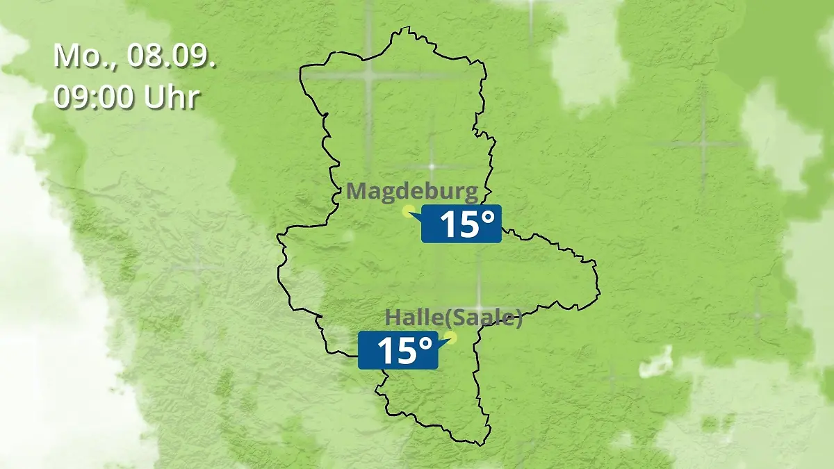 Sachsen-Anhalt: Wie wird das Wetter? Regen und Wolkenfilm für Halle und Magdeburg