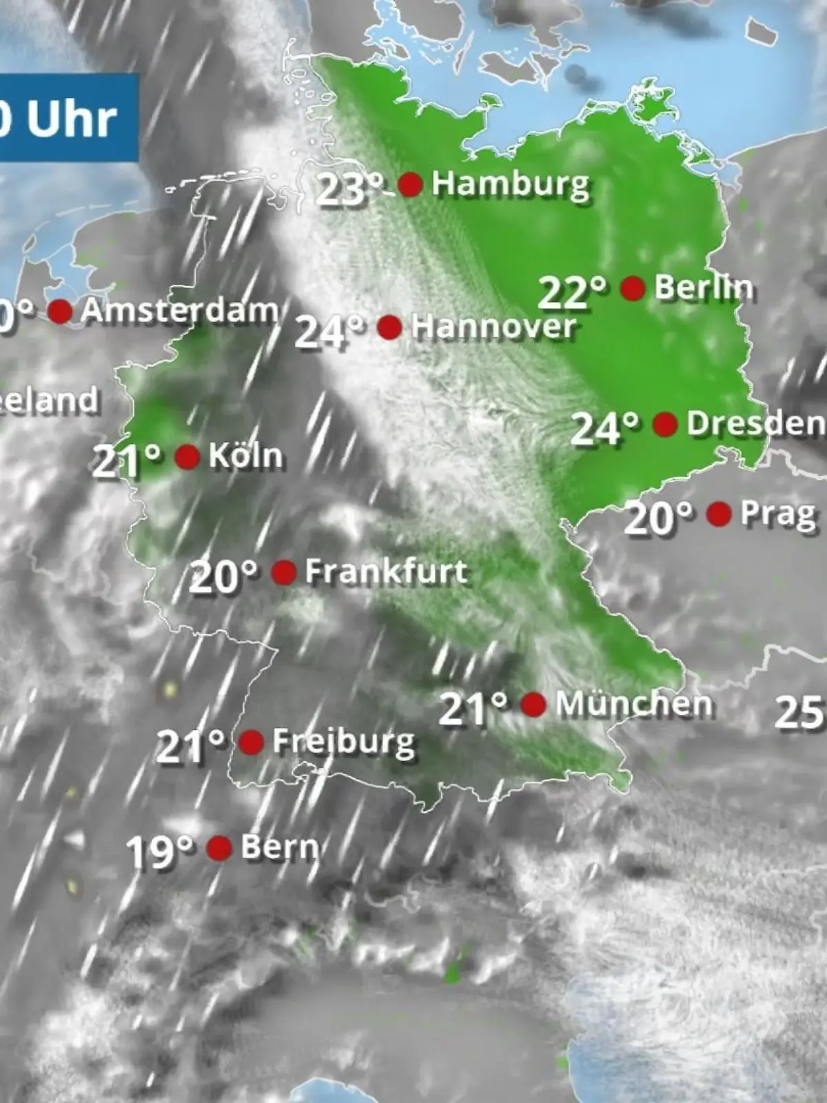 Bild zu: "Von Westen zieht eine Regenfront rein"