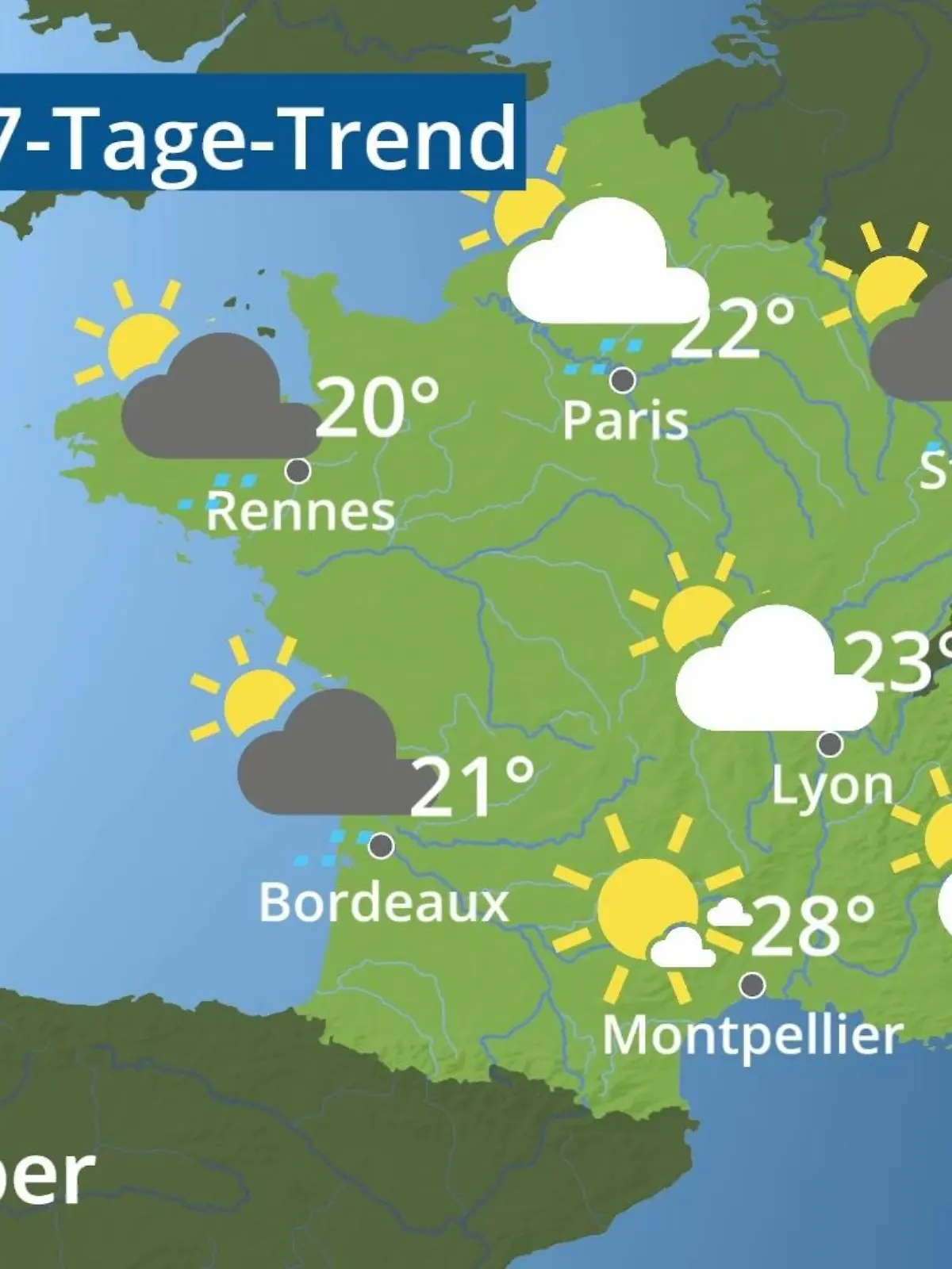 Bild zu: "Frankreich: Wie wird das Wetter?"