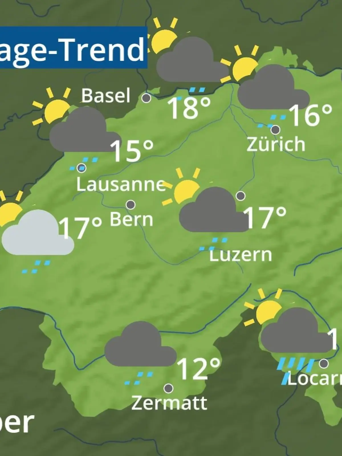 Bild zu: "Schweiz: Wie wird das Wetter?"