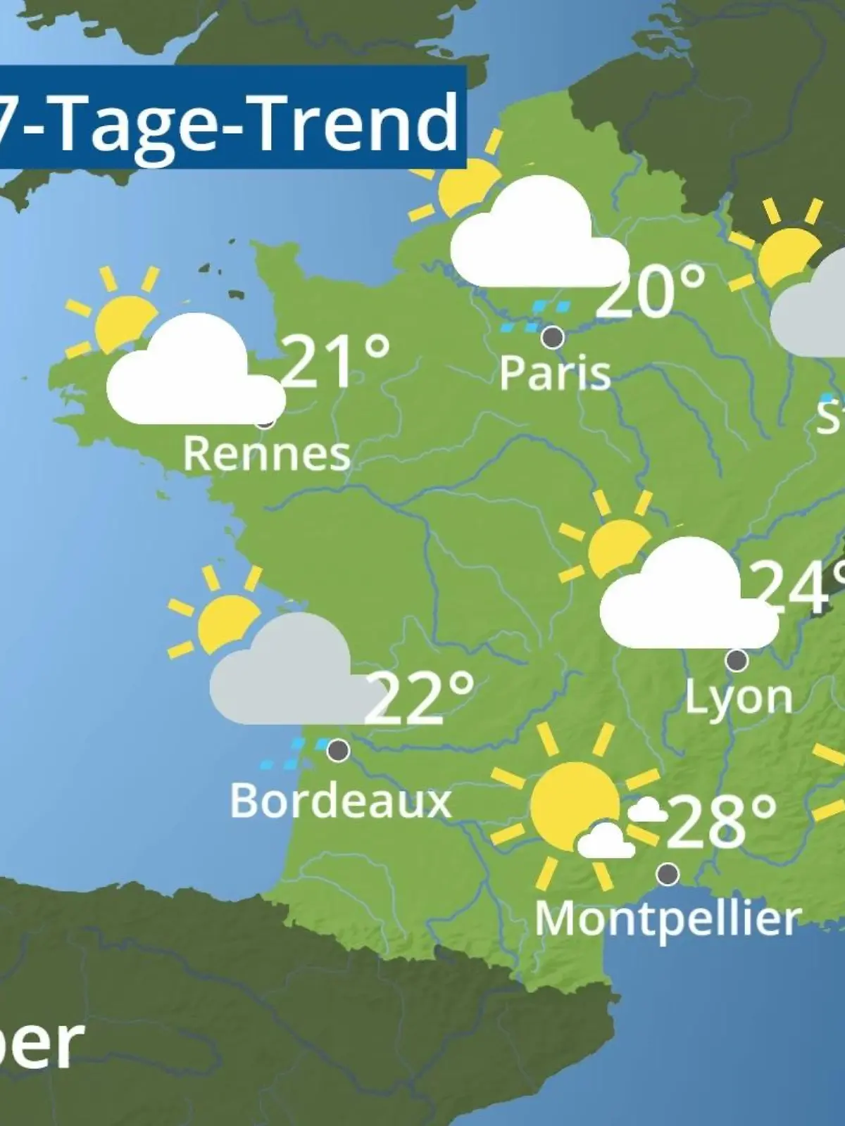 Bild zu: "Frankreich: Wie wird das Wetter?"