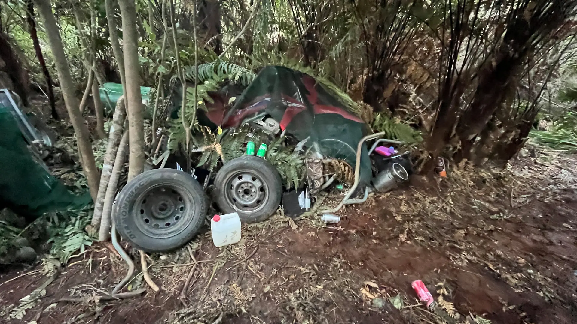 Camp von Tom Phillips und seinen Kindern in Neuseeland