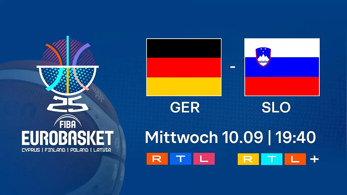Deutschland vs. Slowenien läuft am 10. September um 19.40 Uhr im TV.