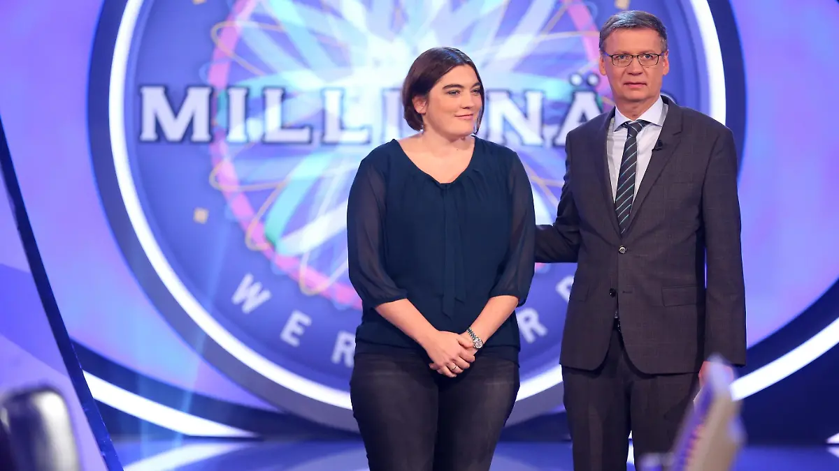 Günther Jauch mit Alena Schröder aus Berlin