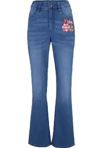Bootcut-Jeans High Waist, Bequembund