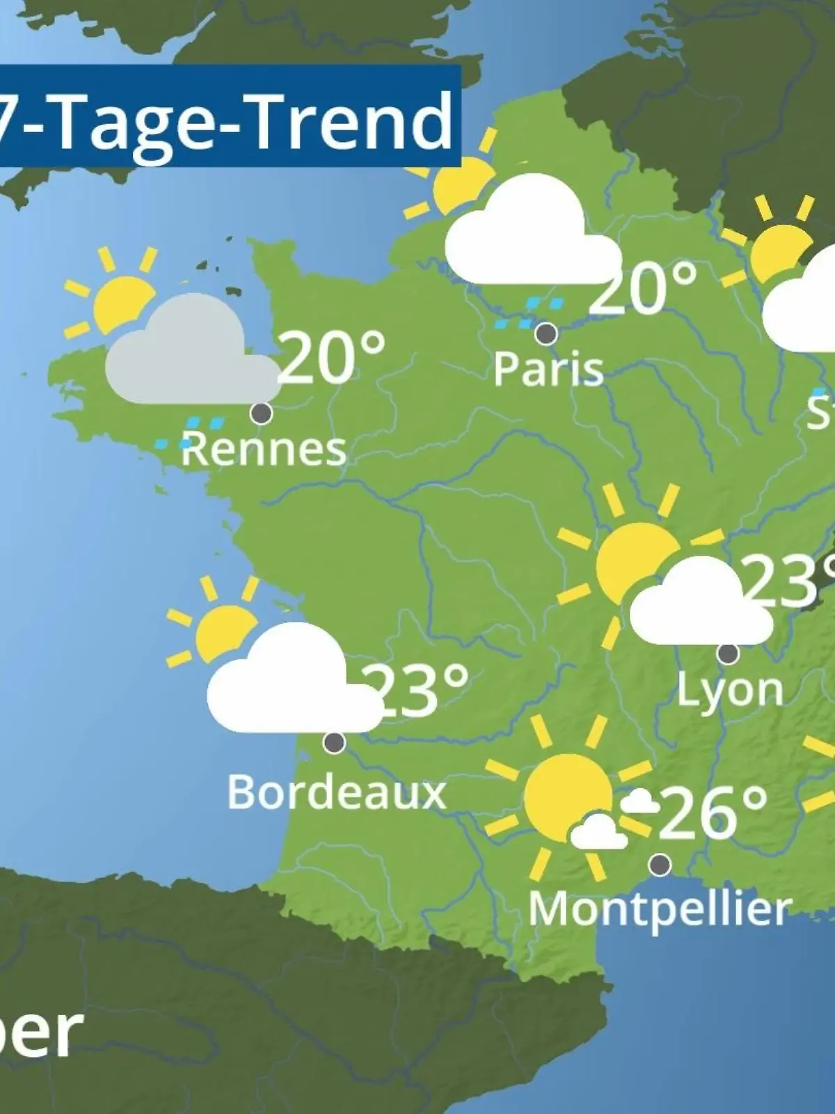 Bild zu: "Frankreich: Wie wird das Wetter?"
