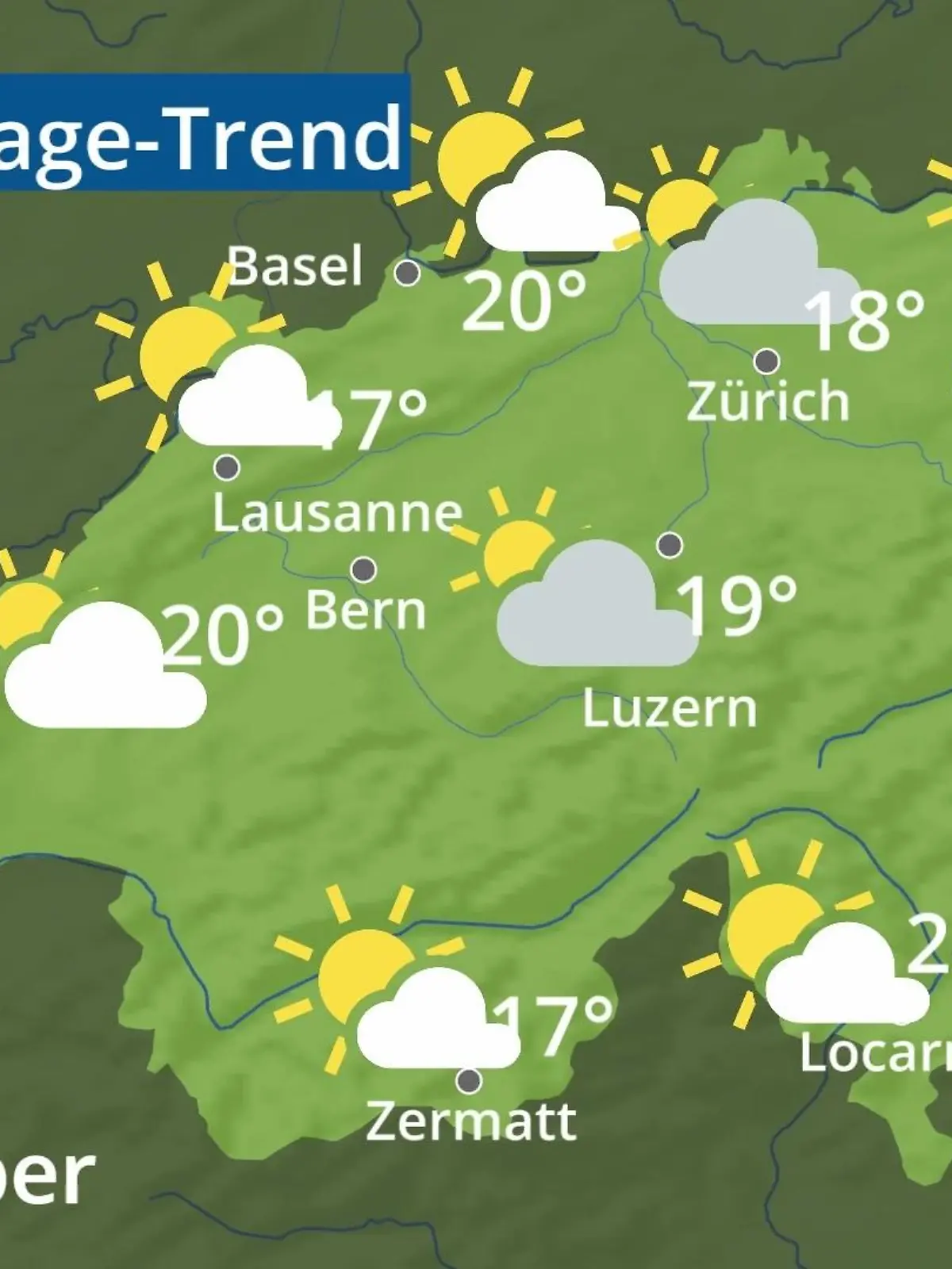 Bild zu: "Schweiz: Wie wird das Wetter?"