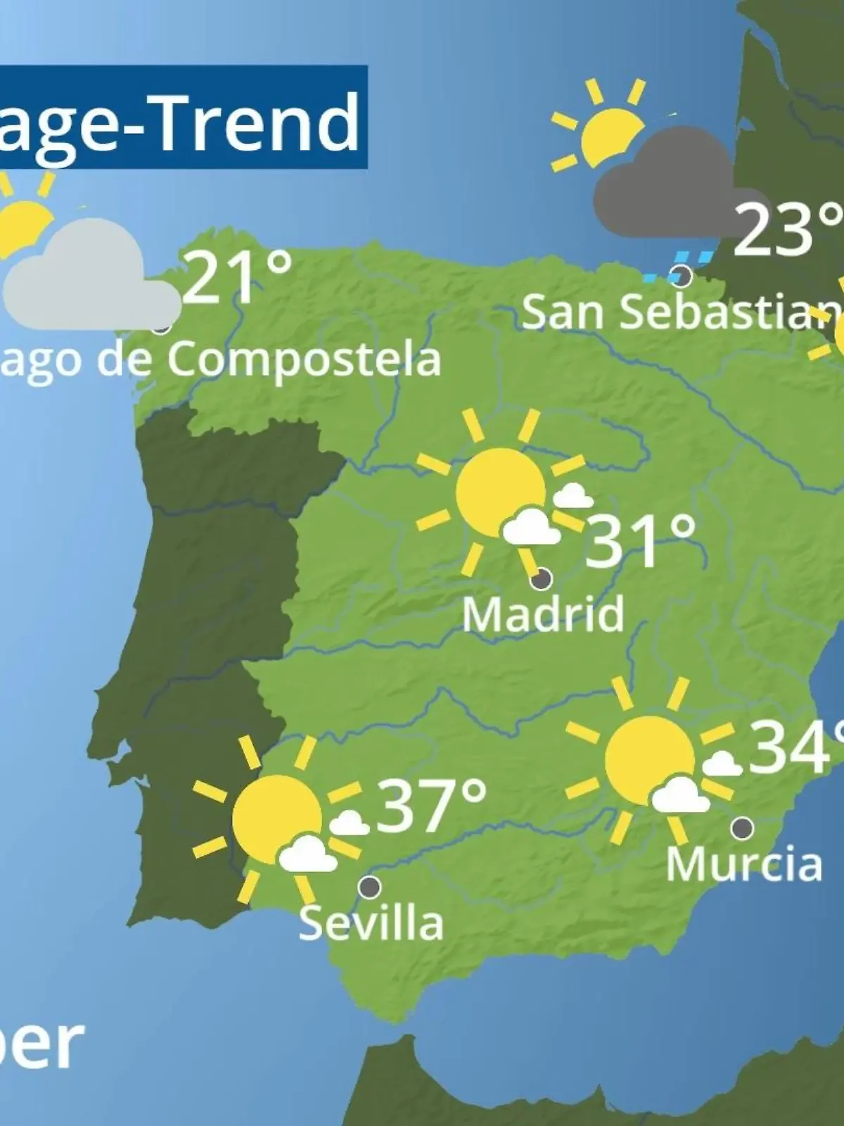 Bild zu: "Spanien: Wie wird das Wetter?"