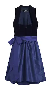 Dirndl mit Samt-Mieder und Satin-Schürze