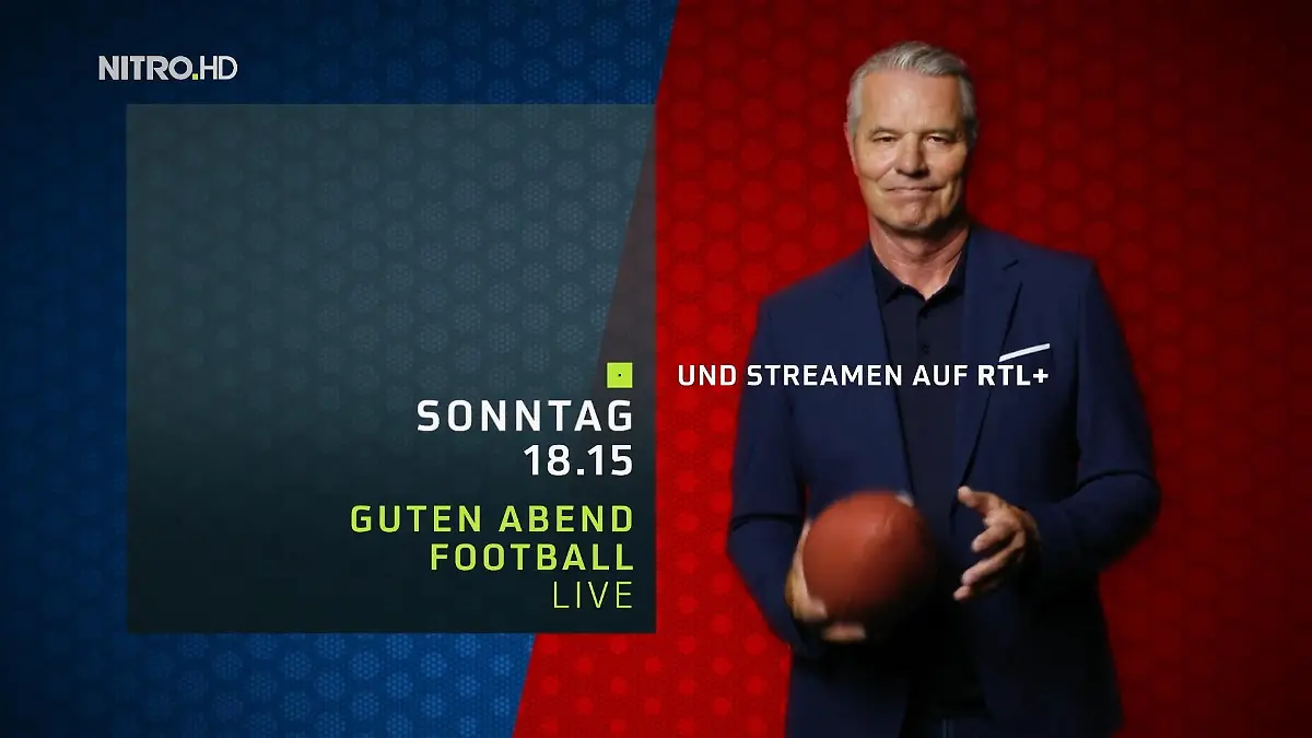 NFL Live - Guten Abend Football Sonntag, 18:15 Uhr
